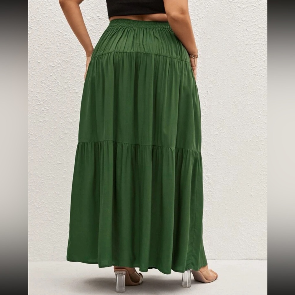 Boho high waisted ruffle hem maxi skirt - Picture 5 of 11